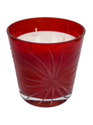 Świeczka zapachowa Flower Carmine Bloom jabłko cynamon 700 ml 3 knoty ręcznie robiona handmade
