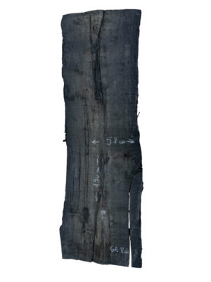 Blat z czarnego dębu z naturalną krawędzią dąb 5000 lat - drewno na stół, meble, biżuterię