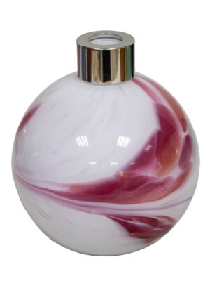 Ręcznie robiony dyfuzor zapachowy White Rose – szkło artystyczne, z patyczkami