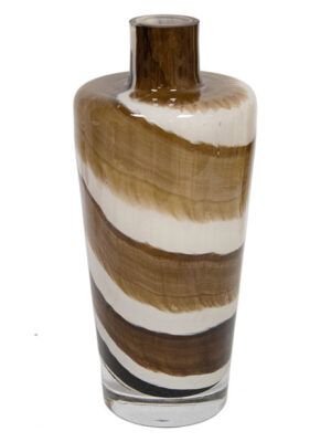 Ręcznie robiony dyfuzor zapachowy Desert Flow – szkło artystyczne, patyczki, beżowo-brązowy