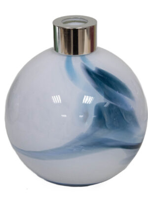 Ręcznie robiony dyfuzor zapachowy Blue Breeze handmade szkło artystyczne, z patyczkami