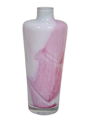 Szklany dyfuzor zapachowy ręcznie robiony – różowy – dekoracyjny flakon Rose Drift