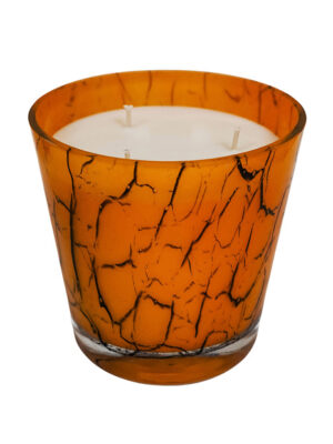 Świeca sojowa Power Elixir Amber Blaze | ręcznie robiona | szkło artystyczne | 3 knoty