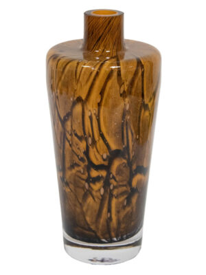 Ręcznie robiony dyfuzor zapachowy Amber Veins – szkło bursztynowe z wzorem żył, patyczki