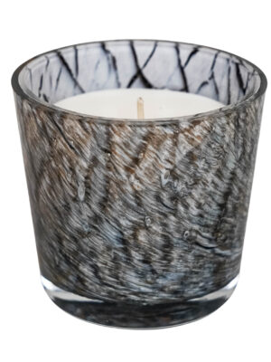 Świeczka zapachowa Arctic Marble Ambery 9x10 cm, ręcznie malowana szklana