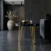 Stolik kawowy ZONA DI LUSSO czarny dąb metal 85 cm — 5