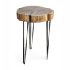 Stolik kawowy okrągły dąb metal ZONA DI LUSSO 55 cm